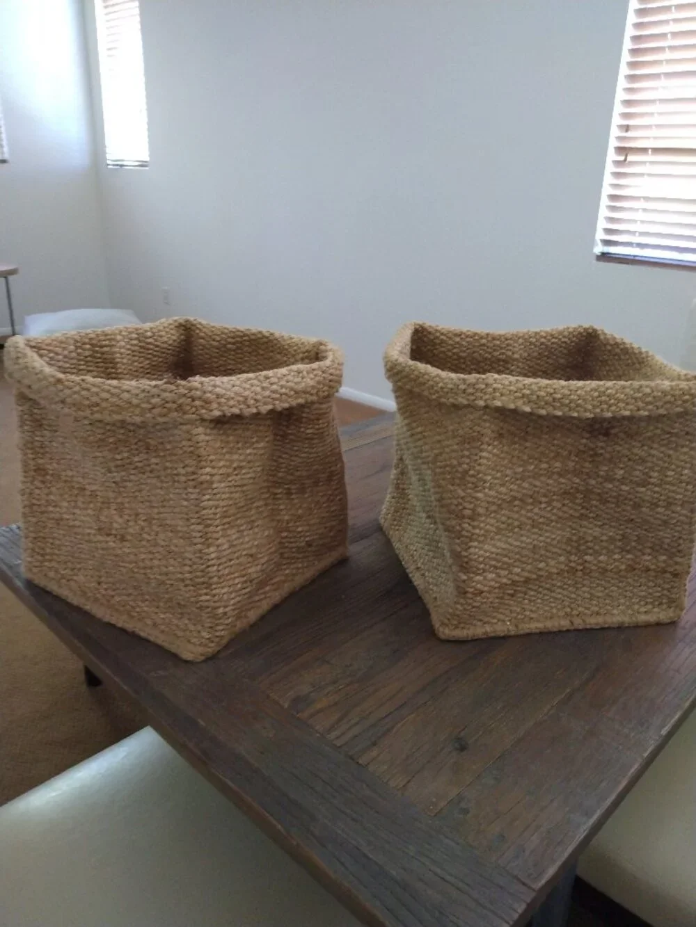 2 jute bins great for many uses
